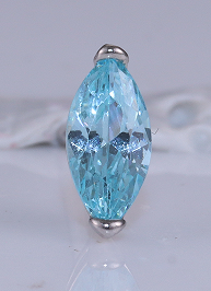 Brinco Oval Blue Prata 925 ER-MQ3X6