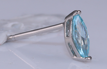 Brinco Oval Blue Prata 925 ER-MQ3X6