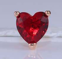 Brinco Oval Red Prata 925 ER-HT5