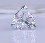 Brinco Ponto de Luz Coração Prata 925 ER-HT3