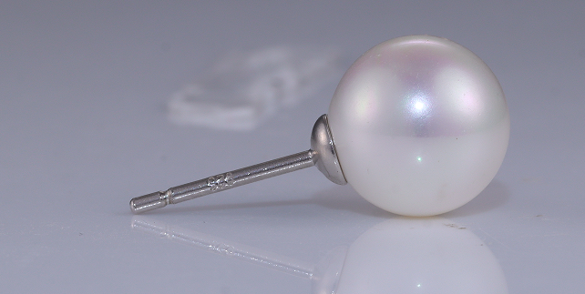 Brinco Pérola Natural de agua Doce e  Prata 925 CES01005