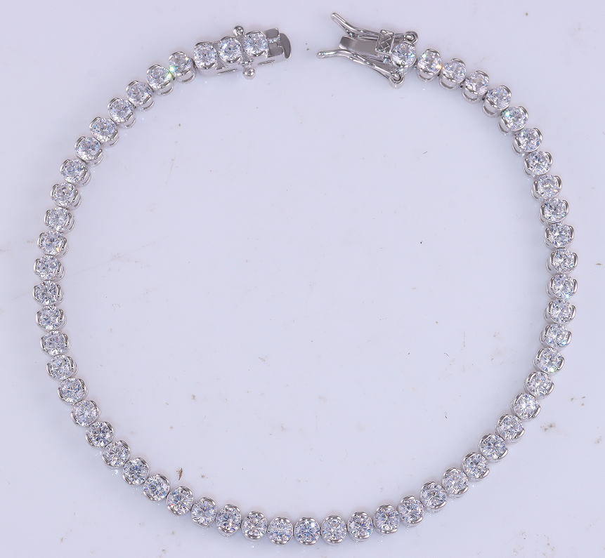 Pulseira riviera redonda 17.5CM Prata 925 CH02356