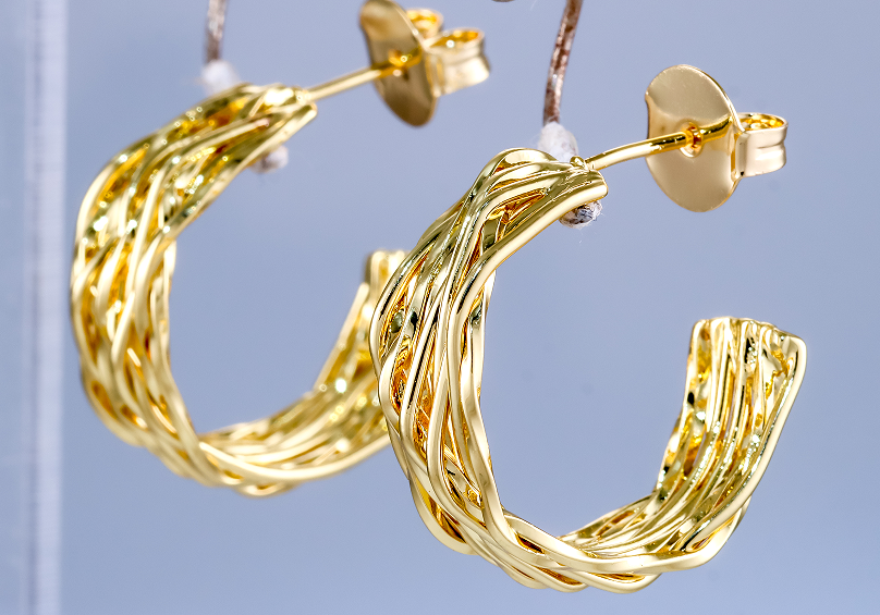 Brincos Meia argola Felicidade XYE106104