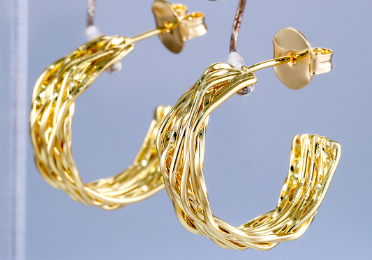 Brincos Meia argola Felicidade XYE106104