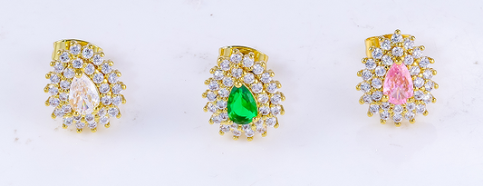 Brincos gotas Cravejadas XYE105087