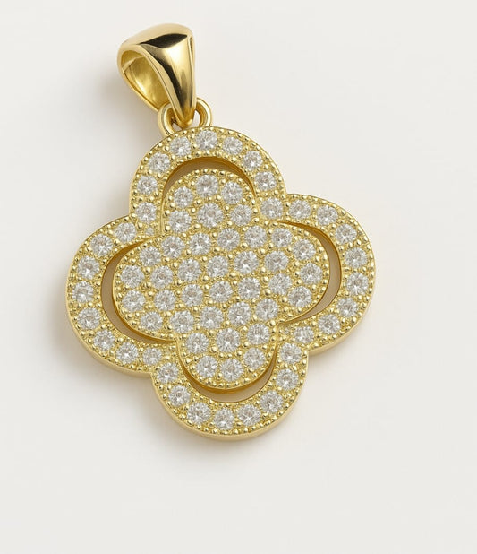 Pingente Trevo Cravejado DCG0249