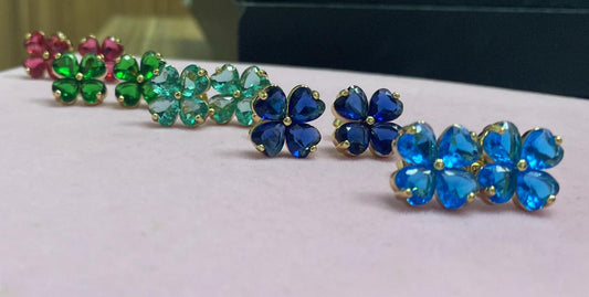 Brincos trevos cores XYS101815