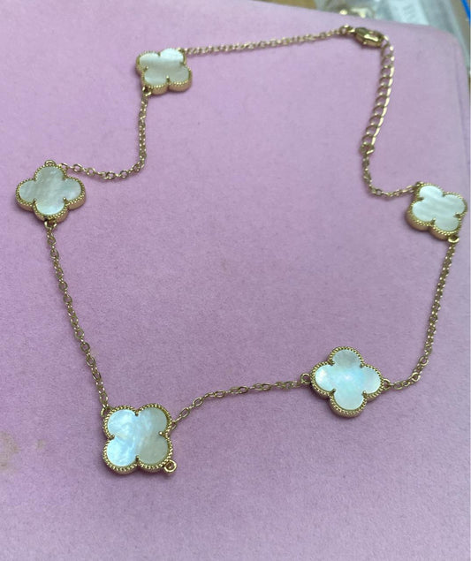 Colar Inspiracao  trevos madre perola XYS101536-1