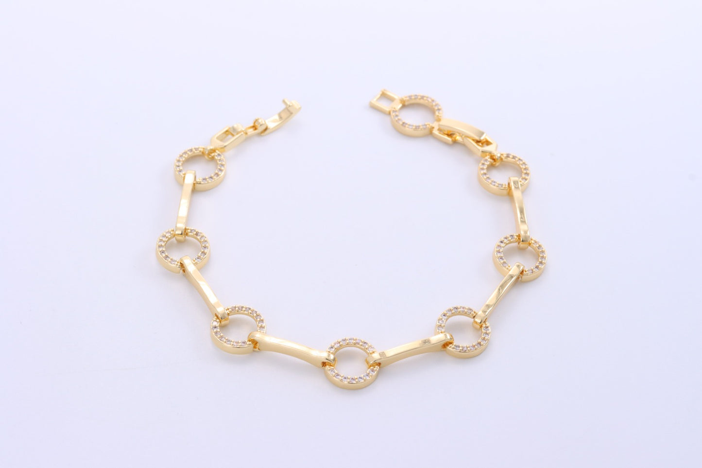 Bracelete Elos Cravejados Inspiracao DCG0403