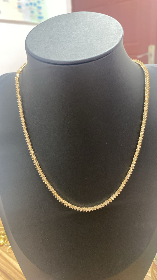 Colar Riviera 2mm Champanhe A0028