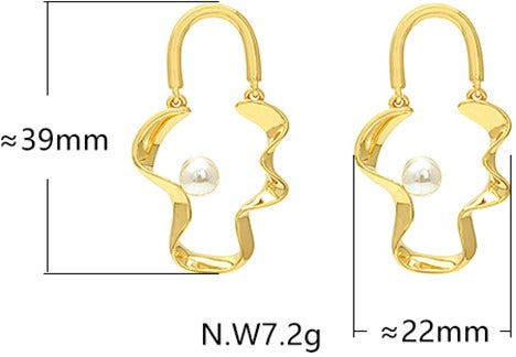 Brinco formas com perola Shell- CCG1002