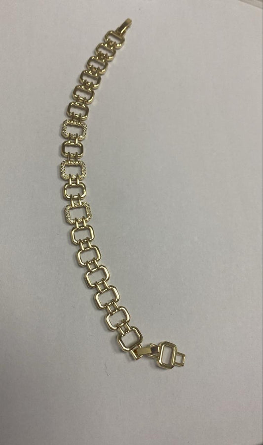 Pulseira quadrados cravejados DCG0470