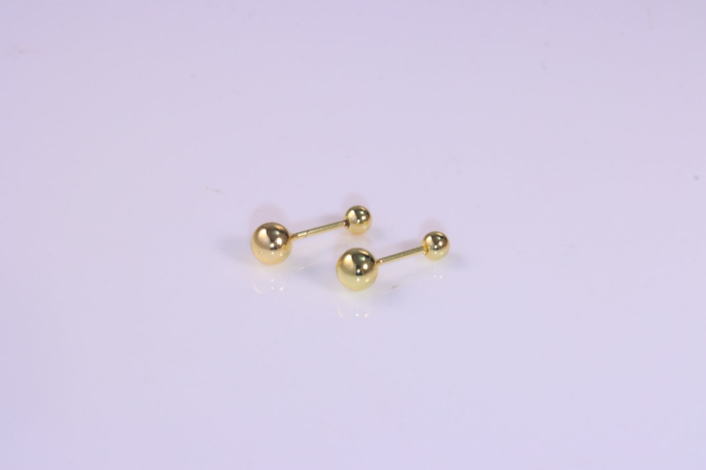 Brincos esferas lisas 5mm DCG0448