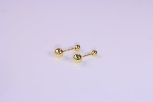 Brincos esferas lisas 5mm DCG0448