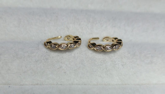 Brincos argolinha Cravacao inglesa M DCG0178