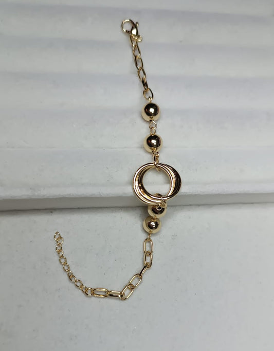 Pulseira Esferas Lisas e elos DCG0567