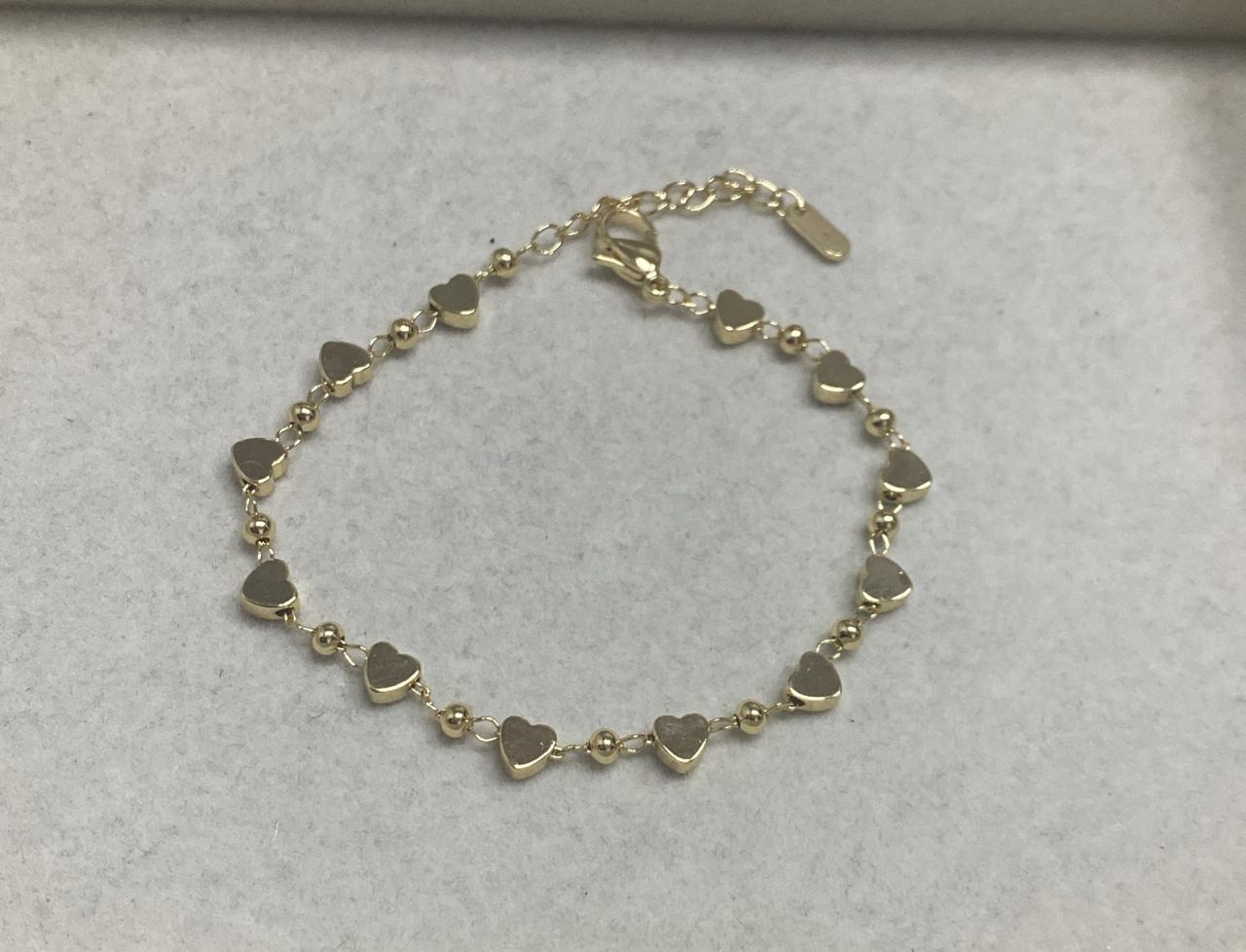 Pulseira coracoes lisos DCG0612