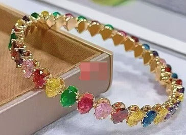 Bracelete Riviera Luxo Marquise stone redonda  DCG0949