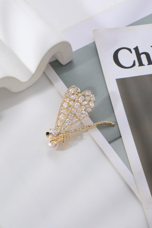 Broche Libélula Cravejada EBG0003