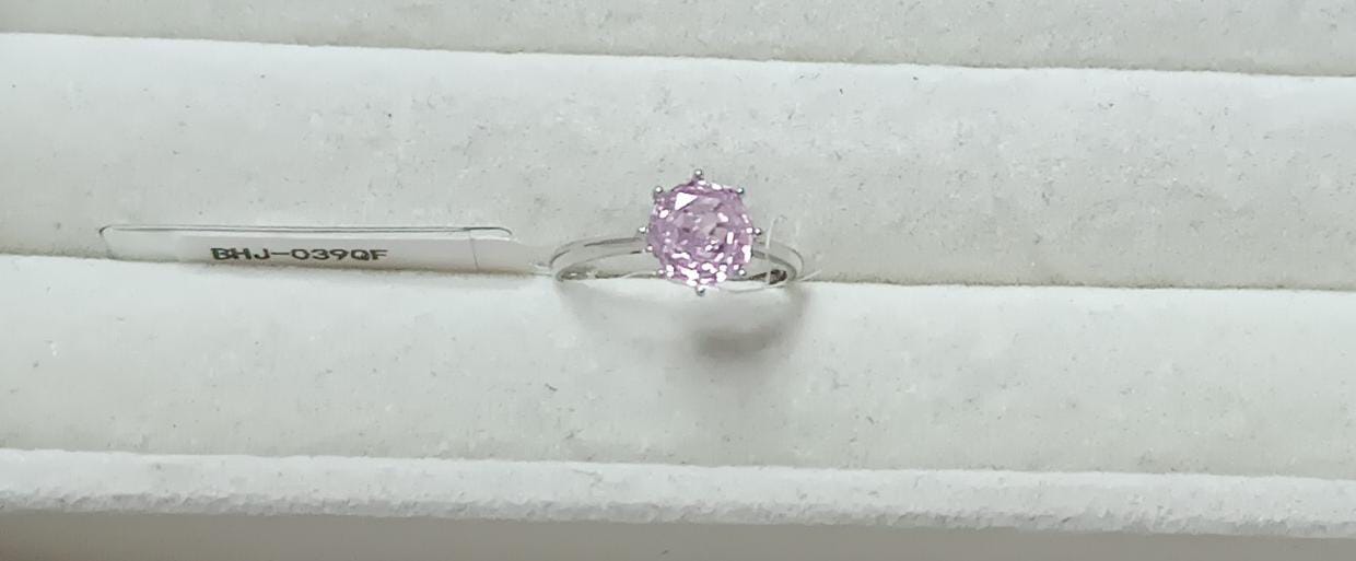 Anel Super Luxo Prata 925  e diamante de alto Carbono BHJ-039QF