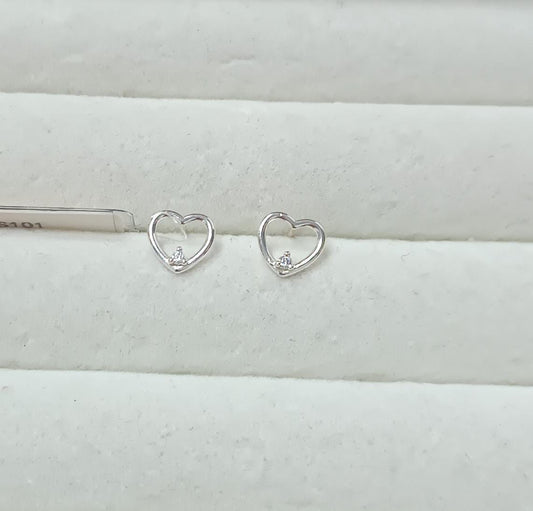 Brincos Prata 925 Coracao vazado SE20749S101