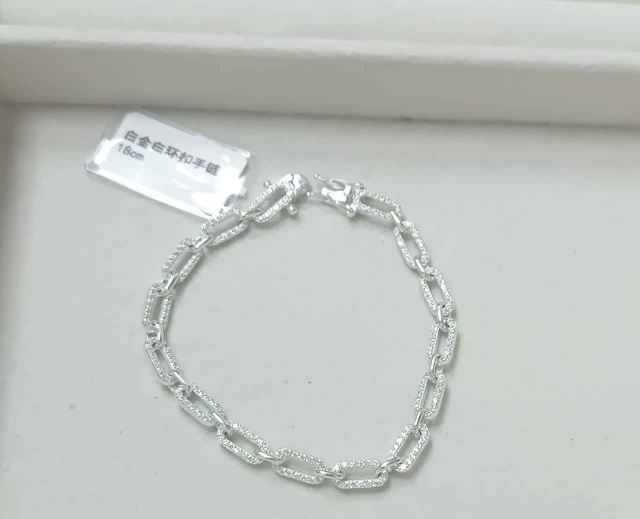 Bracelete  Prata 925 e diamante de Alto Carbono Inspiracao ZTS00082