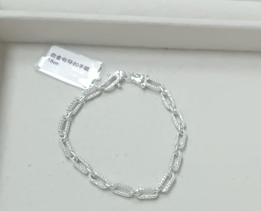 Bracelete  Prata 925 e diamante de Alto Carbono Inspiracao ZTS00082