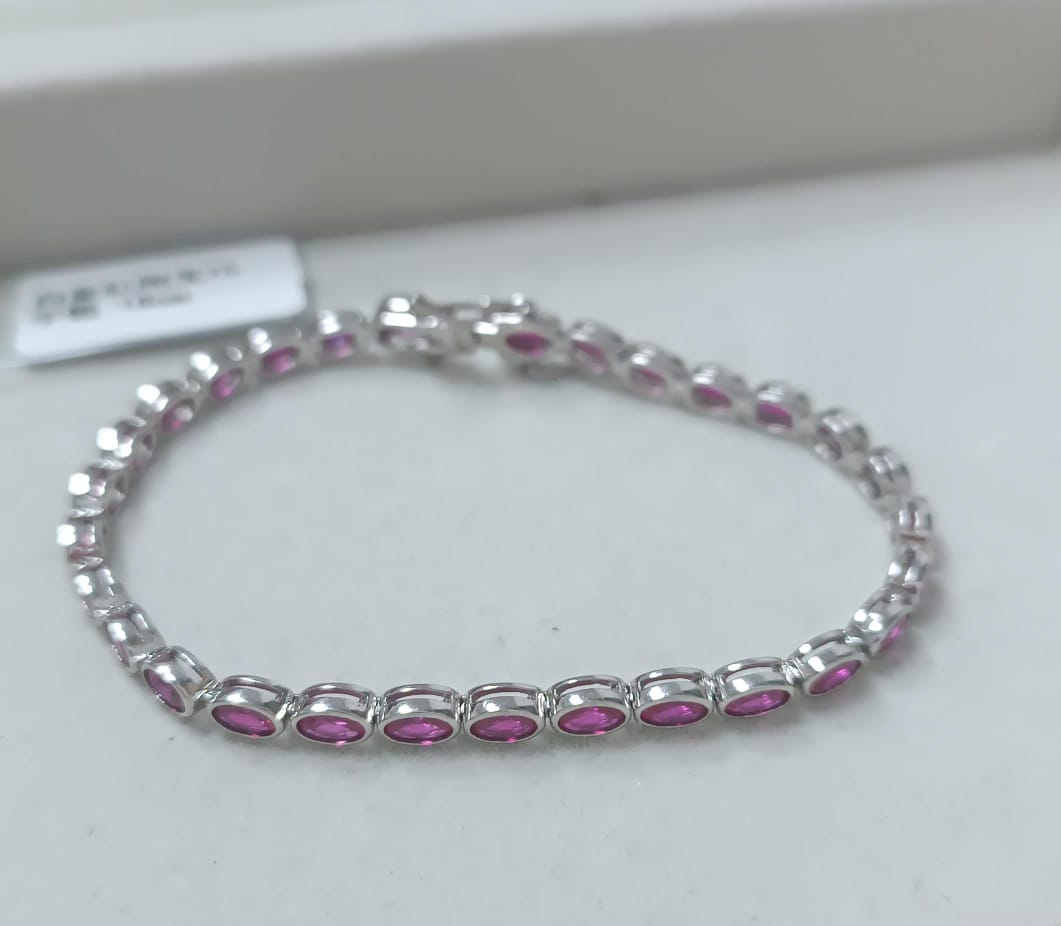 Bracelete Riviera  Prata 925 e diamante de Alto Carbono ZTS00051MV