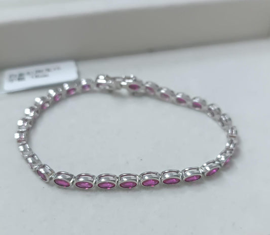 Bracelete Riviera  Prata 925 e diamante de Alto Carbono ZTS00051MV