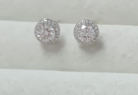 Brincos prata 925 Inspiracoes Em Diamante de Alto Carbono MS00646A8Z