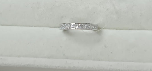 Meia Alianca Prata 925 e dimante de alto Carbono AYJ-4015S