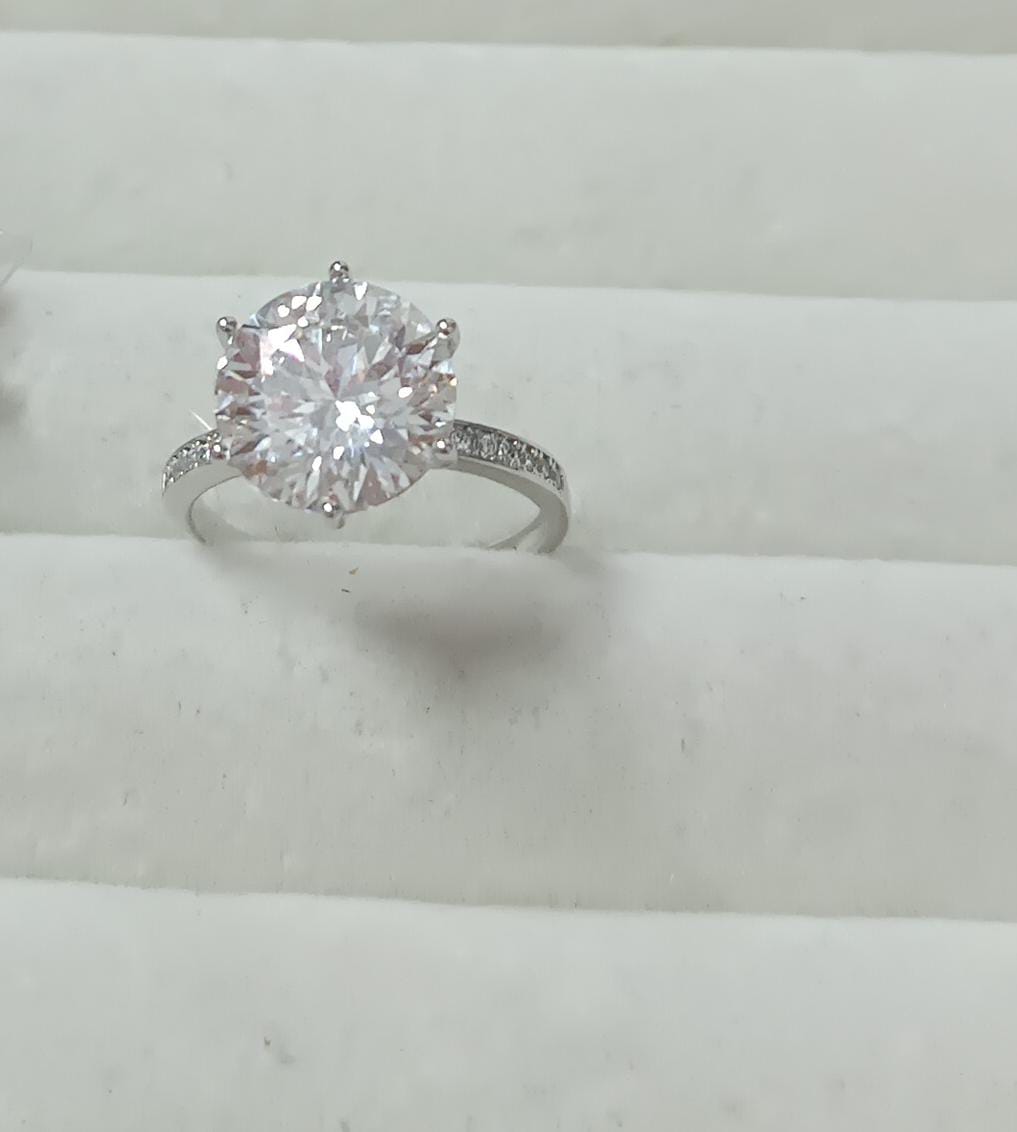 Anel em Prata 925 e Moissanite 5.0 Quilates MJ-0443B-2860