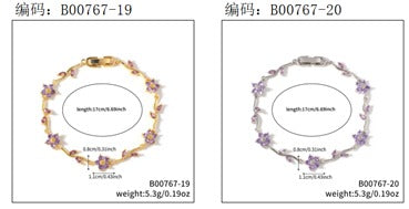 Bracelete alegria  Riviera das flores Lavanda EBG0079-10