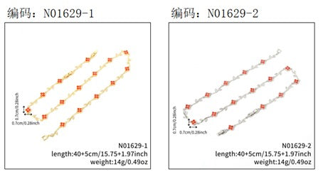 Colar riviera Flowers special Laranja EBG0083-1