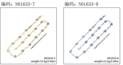 Colar riviera Flowers special Blue EBG0084-2