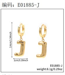 Brincos Letras iniciais Lisas EBG0064-J