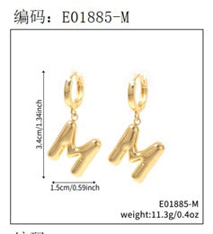 Brincos Letras iniciais Lisas EBG0064-M