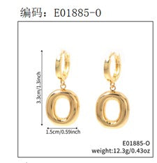 Brincos Letras iniciais Lisas EBG0064-O