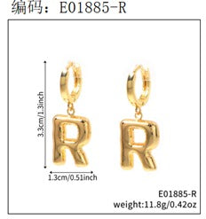 Brincos Letras iniciais Lisas EBG0064-R