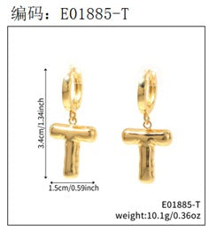 Brincos Letras iniciais Lisas EBG0064-T