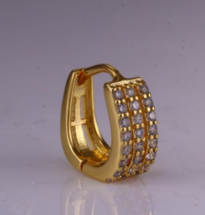 Brincos Argolinhas Quadradas G756