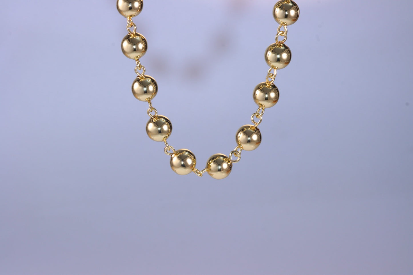 Colar esferas lisas 45 cm DCG0455