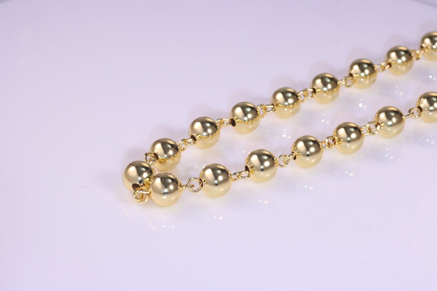 Colar esferas lisas 45 cm DCG0455