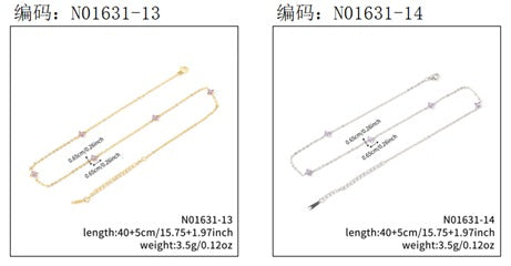 Colar alegria das flores Lavanda EBG0082-4
