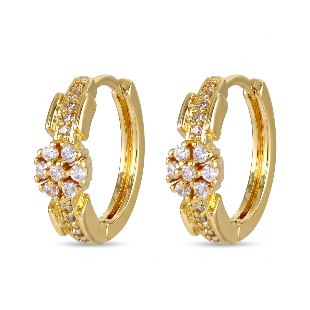 Brinco Argola Click Florzinha Delicada XYE102618