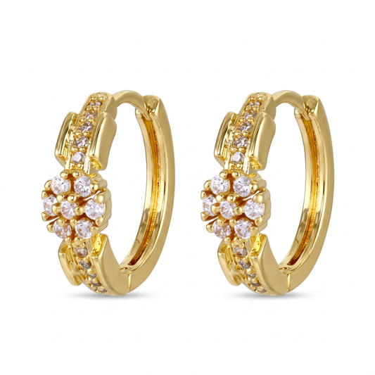 Brinco Argola Click Florzinha Delicada XYE102618