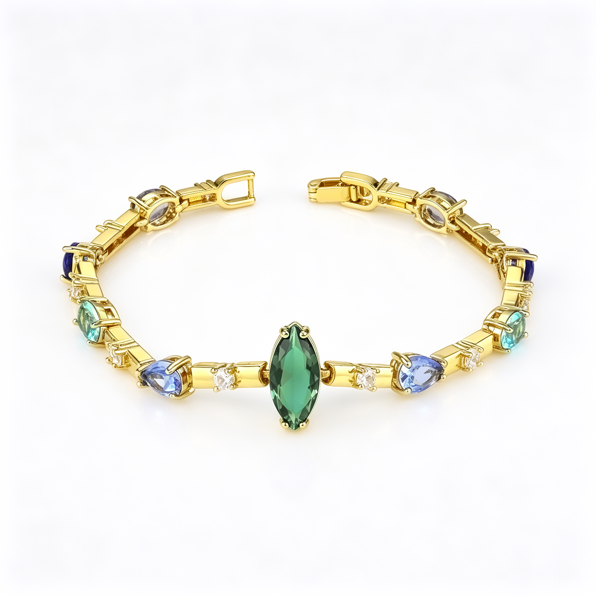 Pulseira Realeza de Navete e Gotas XYH100515