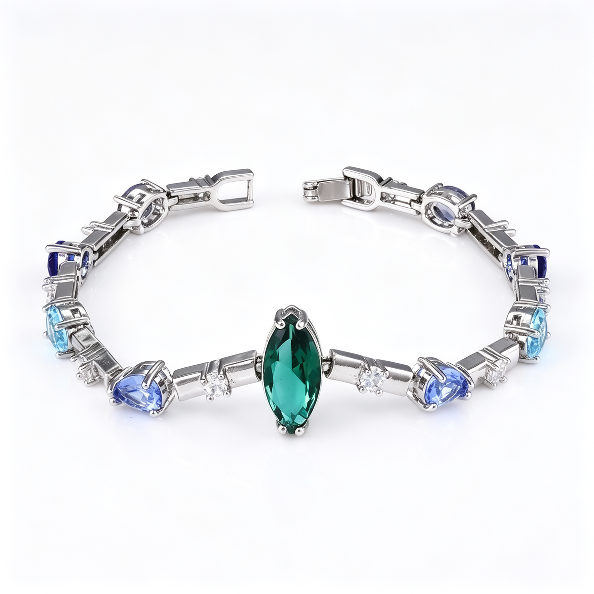 Pulseira Realeza de Navete e Gotas XYH100515