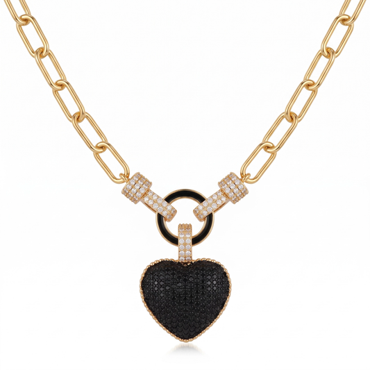 Colar Heart Noir XYS101622