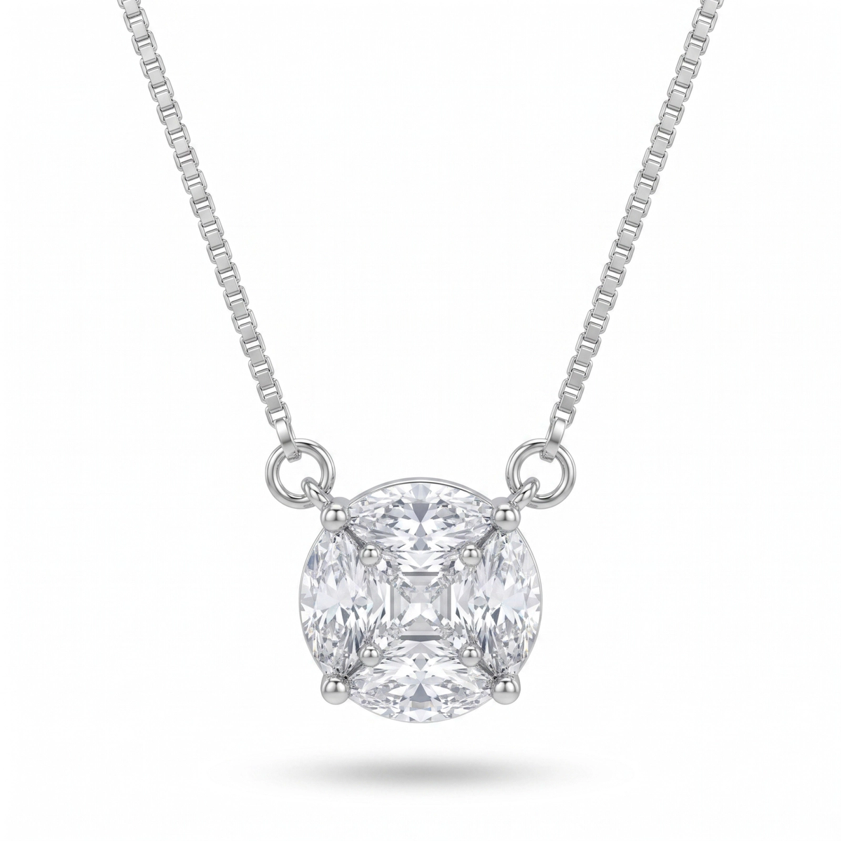 Colar Esfera de Cristal  Lab grown XYS101825